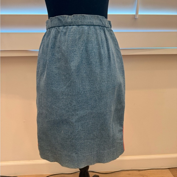 1991A Chane Hip Hp collection Denim Skirt w Pink Trim Fr 40 / US 4-6 - Picture 14 of 14